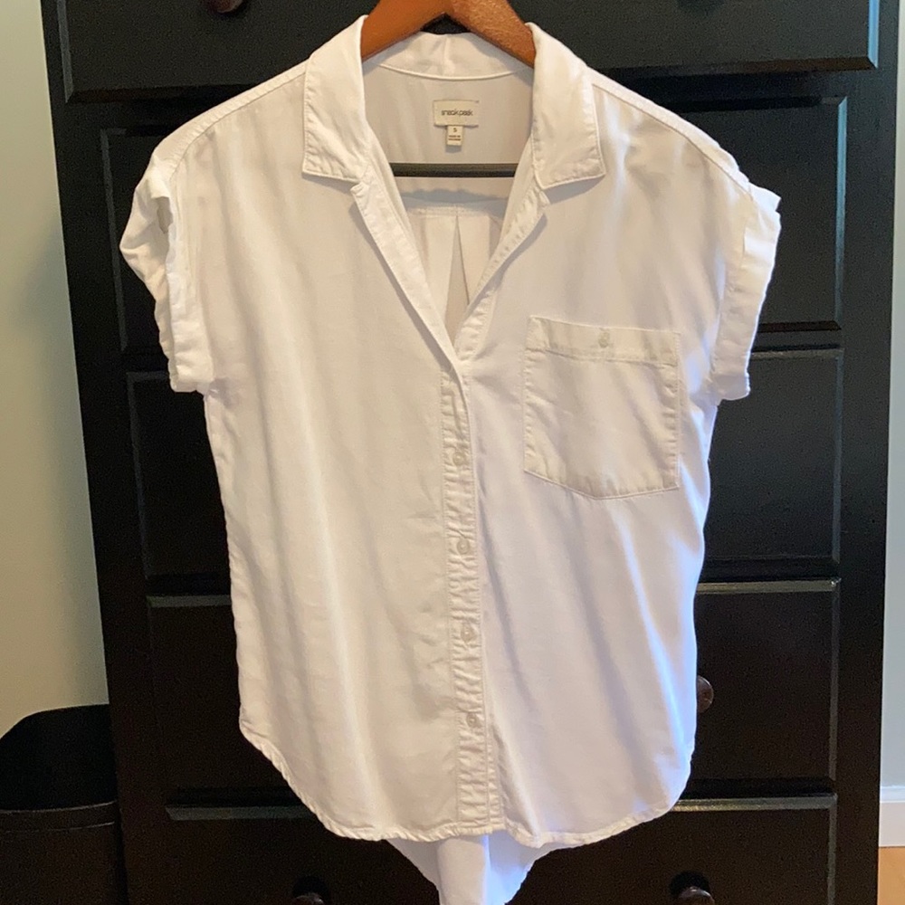 White Button Up 100% Tencel